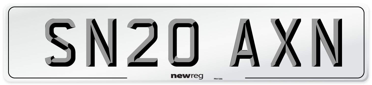 SN20 AXN Number Plate from New Reg